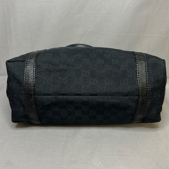 Gucci Black GG Canvas Medium New Ladies Web Tote - Picture 7 of 12
